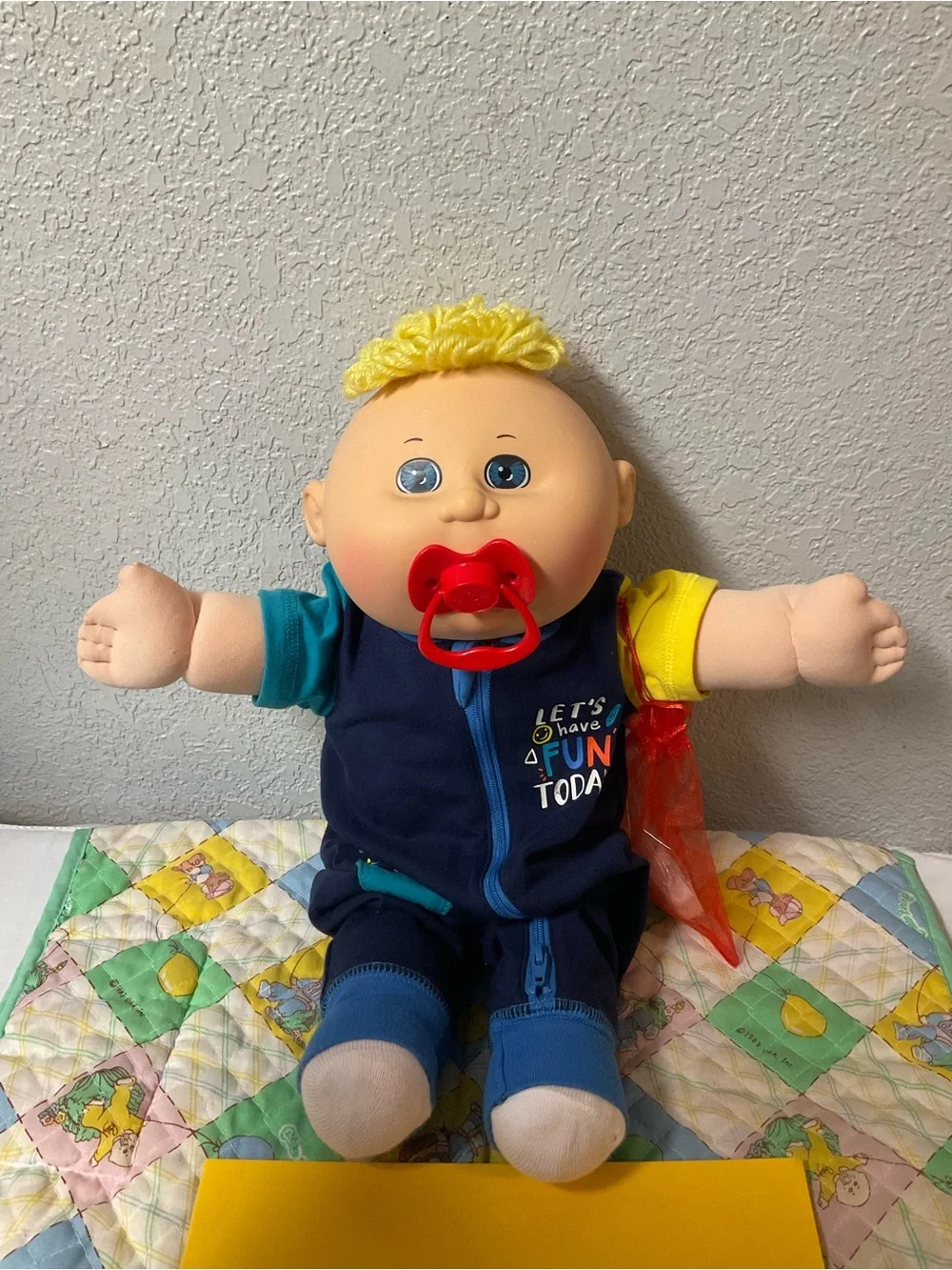 RARE Cabbage Patch Kid BabyLand Exclusive Boy 01B Lemon Hair Tuft Blue Eyes 2015